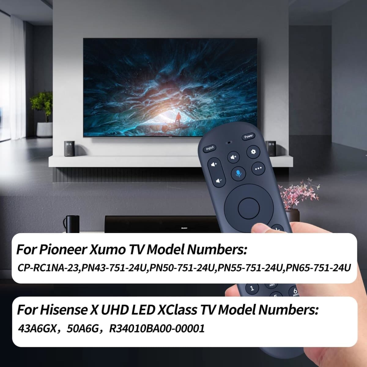 Replacement Remote Control for Pioneer ＆ Element Xumo TV, for Hisense X UHD LED XClass TV R34010BA00-00001, No Voice thumbnail 4