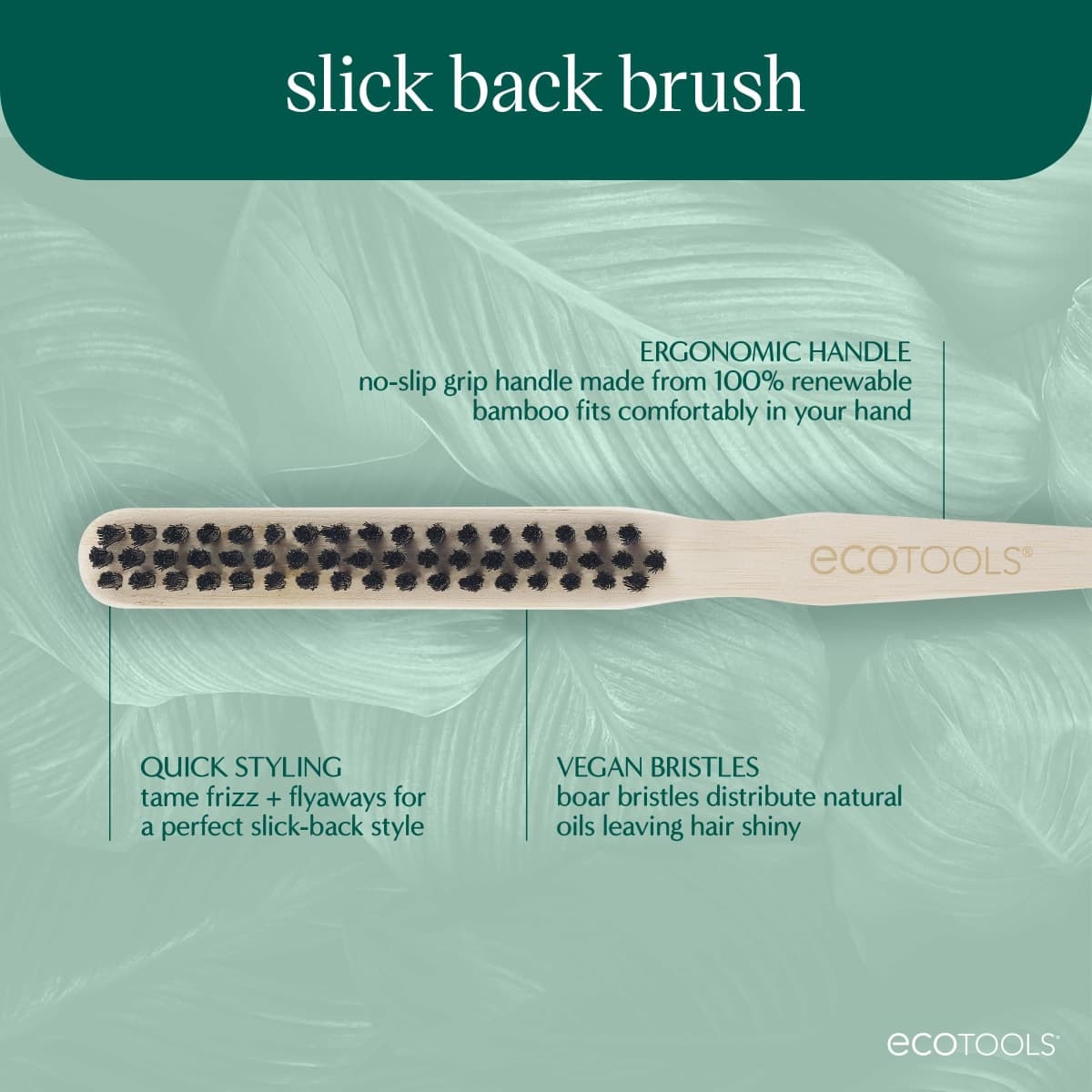 EcoTools Slick Back Hairbrush, 1 Count thumbnail 2