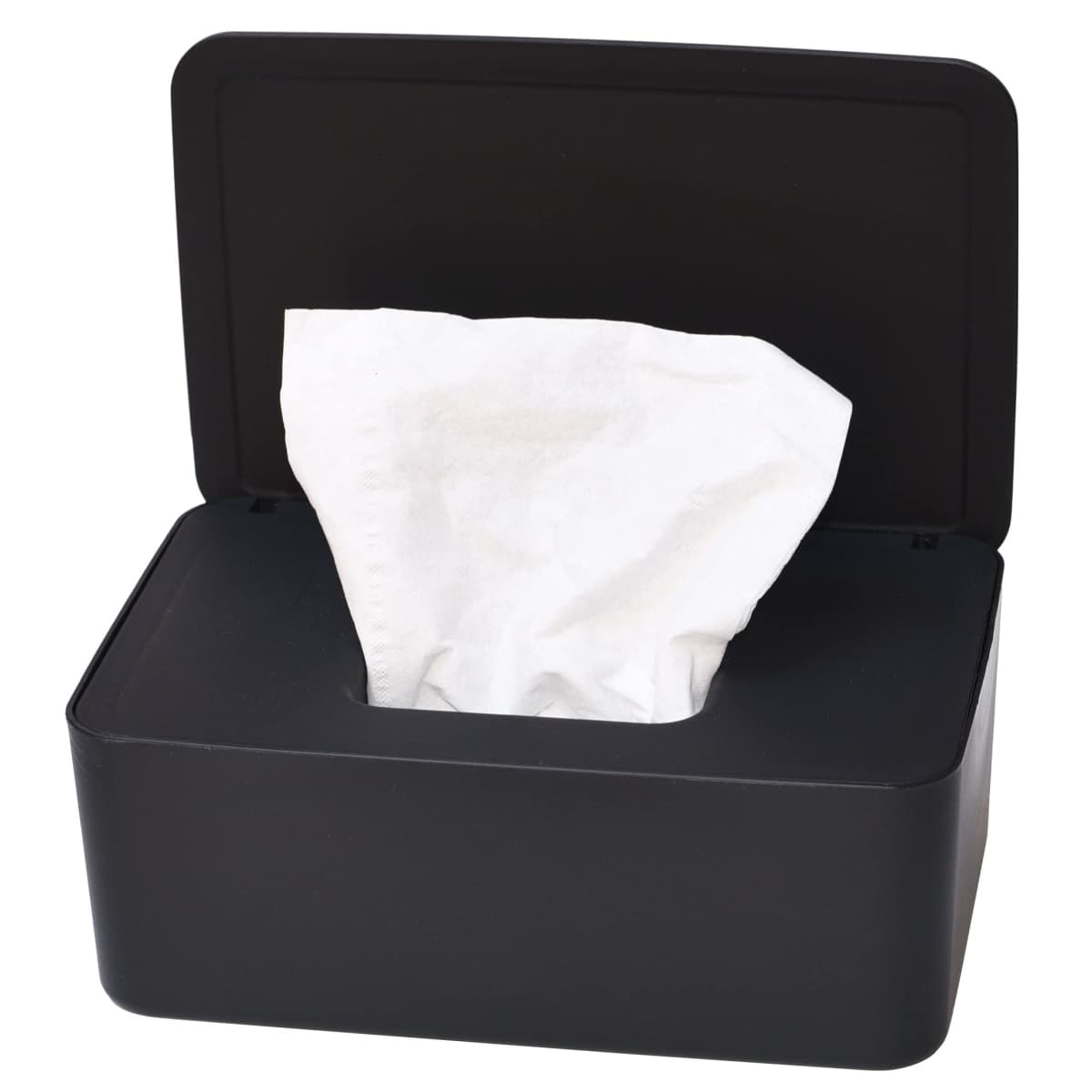 Diaper Wipes Dispenser, Tissue Storage Box Case, Wet Wipe Dispenser Holder with Lid for Home, Office, Cars (Black) — image 1