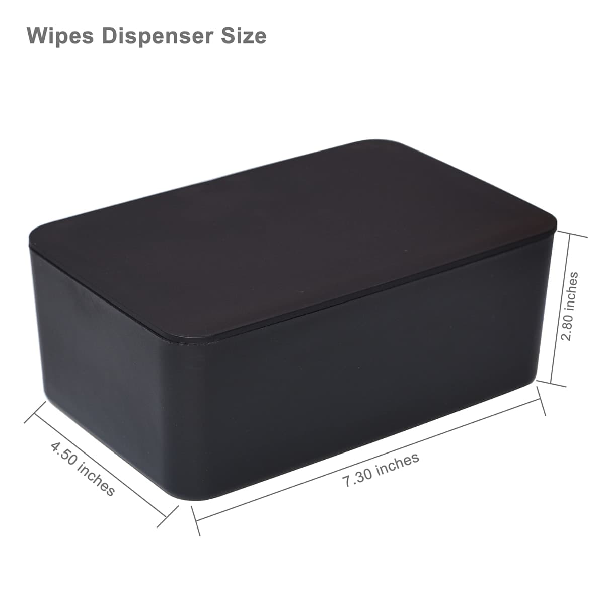 Diaper Wipes Dispenser, Tissue Storage Box Case, Wet Wipe Dispenser Holder with Lid for Home, Office, Cars (Black) thumbnail 2