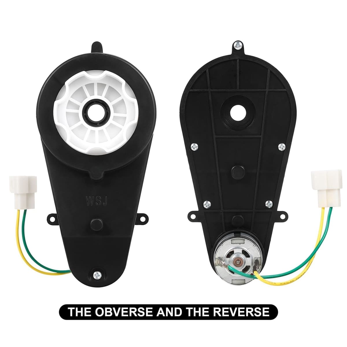 2Pcs 24V 40000RPM Gear Box for Kids Electric Ride On Toy Car,24V RS555 40000RPM Ride On Toy Car Conversion High Speed Drive Engine Motor Gearbox thumbnail 3