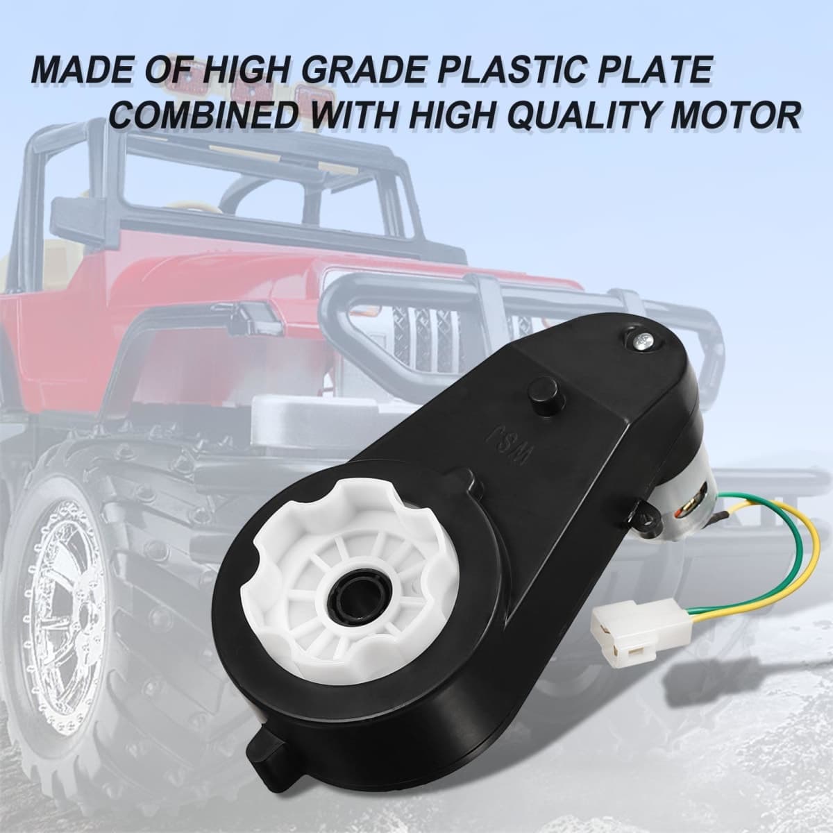 2Pcs 24V 40000RPM Gear Box for Kids Electric Ride On Toy Car,24V RS555 40000RPM Ride On Toy Car Conversion High Speed Drive Engine Motor Gearbox thumbnail 4