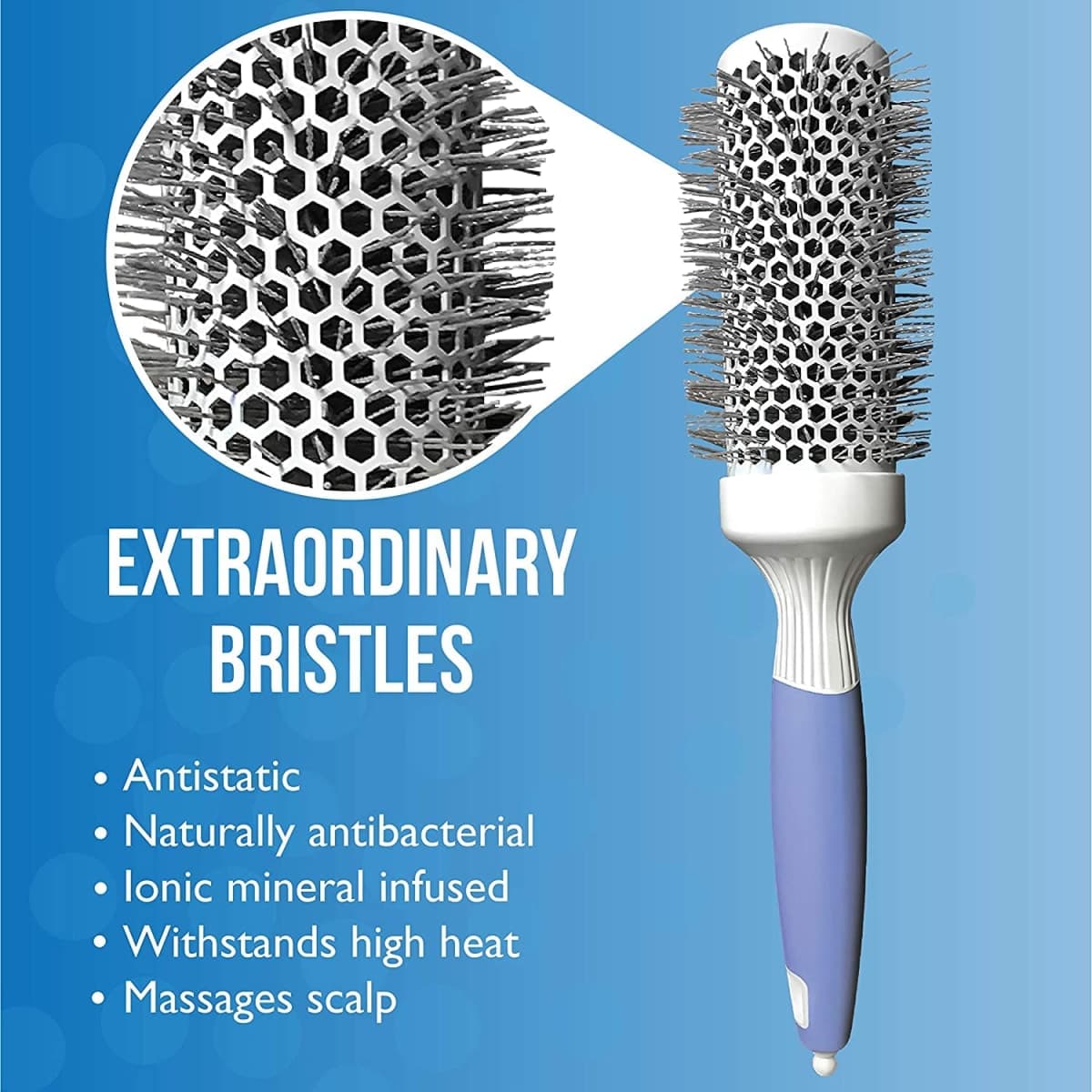 Professional Round Brush for Blow Drying - Medium Ceramic Ion Thermal Barrel Brush for Sleek, Precise Heat Styling and Blowout Volume - Lightweight Hair Brush by Osensia 43mm (Not Electrical) thumbnail 5