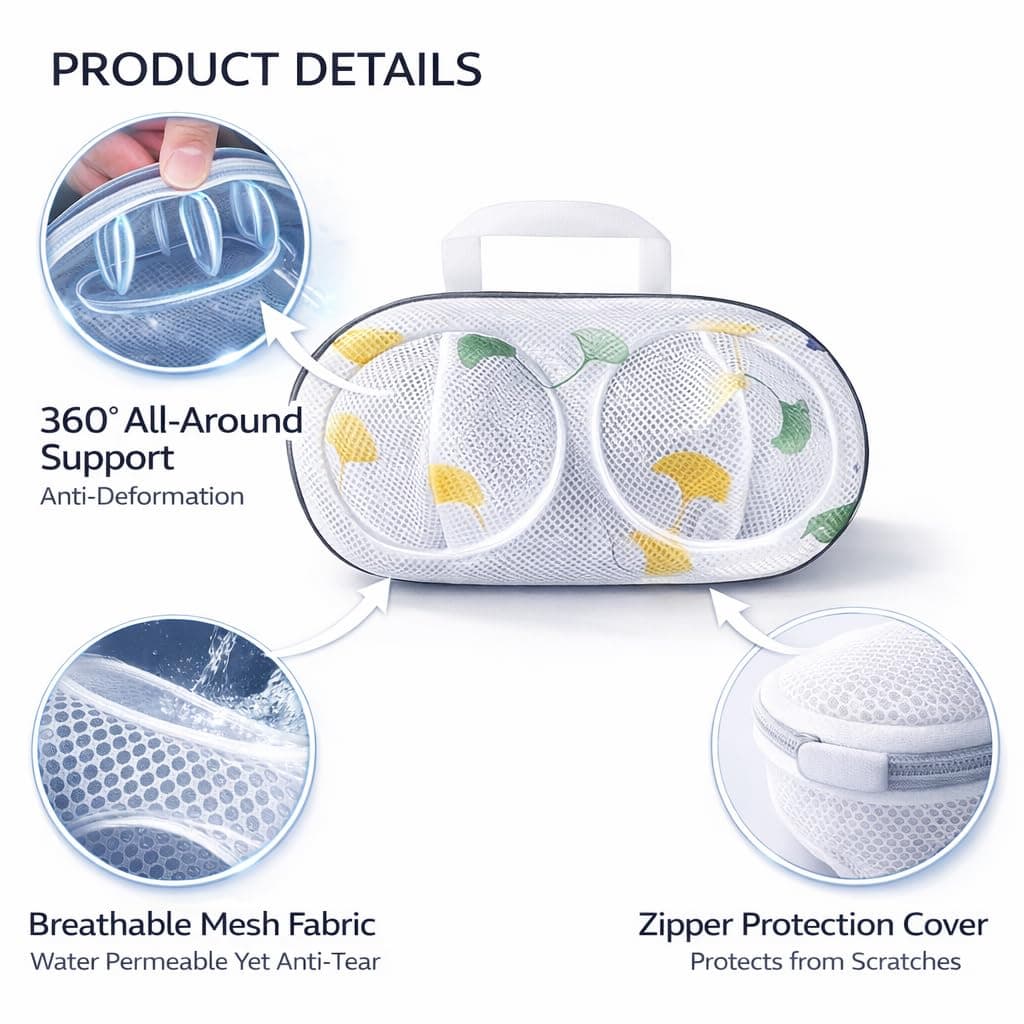 4Pcs Laundry Bags for Delicates with Premium Zipper Bra Washing Bag for Laundry，Lingerie Bags for Washing Delicates underwear,integrated washing and care thumbnail 4