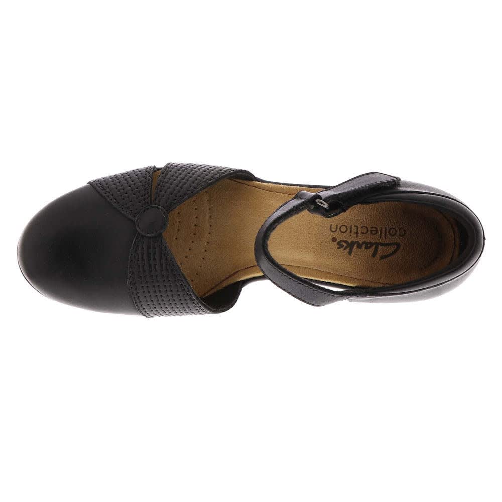 Clarks Women's Emily Rae Casual Shoe, Black Leat 12 Wide thumbnail 4