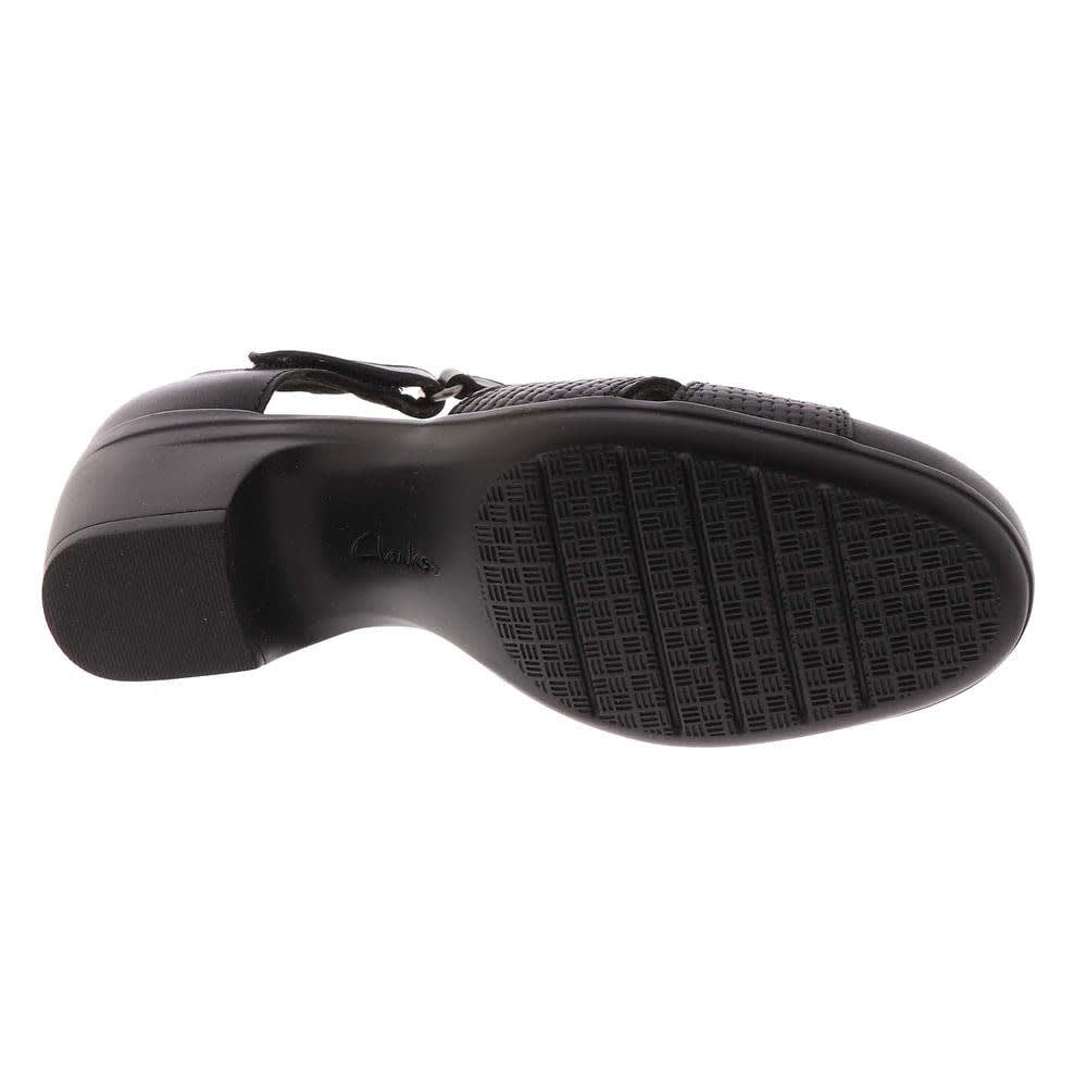 Clarks Women's Emily Rae Casual Shoe, Black Leat 12 Wide thumbnail 5