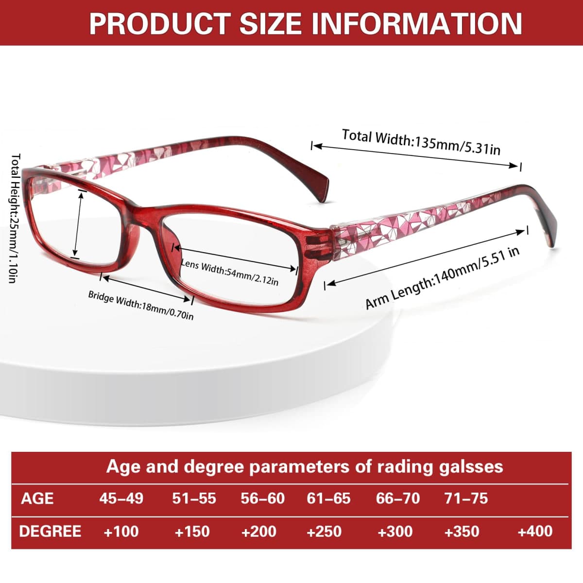 Kerecsen Computer Reading Glasses for Women Blue Light Blocking Glasses for Reading Fashion Pattern Print Eyeglasses for Womens(Mix Color -7, 4.00) thumbnail 2