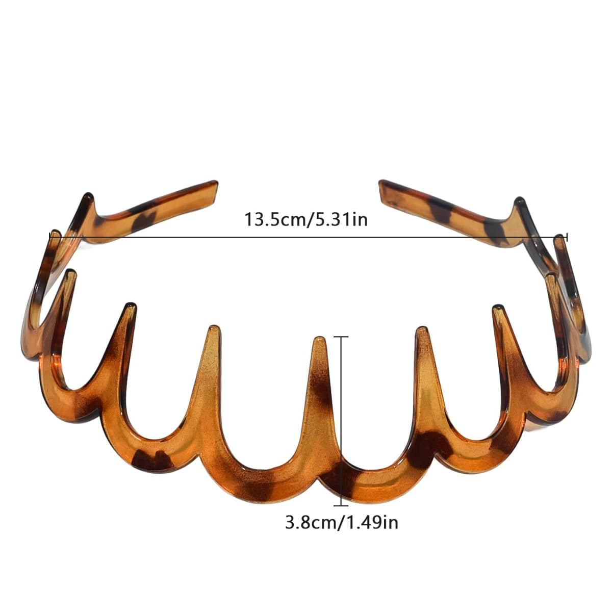 TOSEFES 2026 Zigzag Headbands for Women, 2-Pack U-Shaped Hair Comb Headbands, Non-Slip Slick-Back Hair Accessories, Black & Tortoise Recycled Plastic, Teeth Hairband for Everyday Styling & Workout thumbnail 2