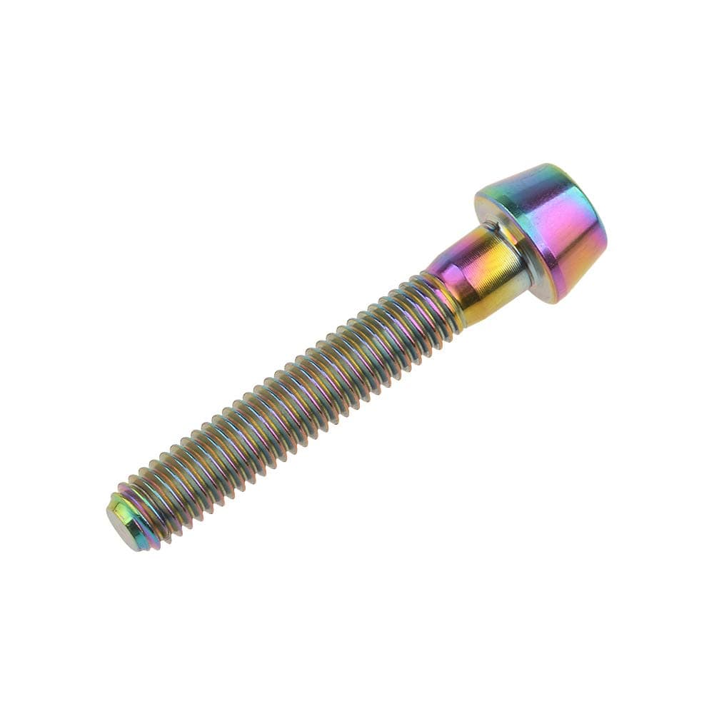 Wanyifa Titanium Ti Bolt M5x9 16 18 20 25 30 35 40 45 50 55 60mm Tapered Head Screws Pack of 4 (M5x30mm, Ranibow) thumbnail 3