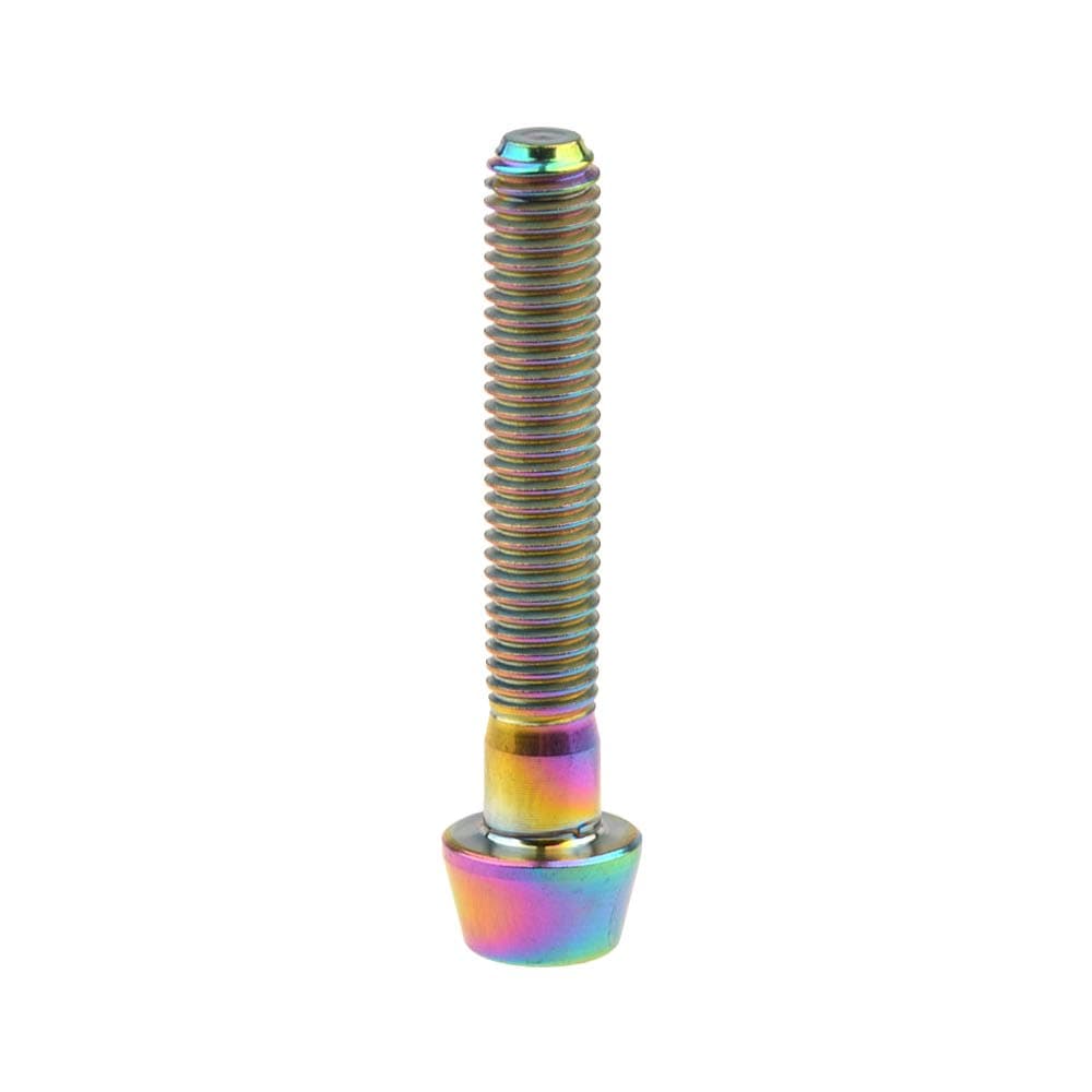 Wanyifa Titanium Ti Bolt M5x9 16 18 20 25 30 35 40 45 50 55 60mm Tapered Head Screws Pack of 4 (M5x30mm, Ranibow) thumbnail 5