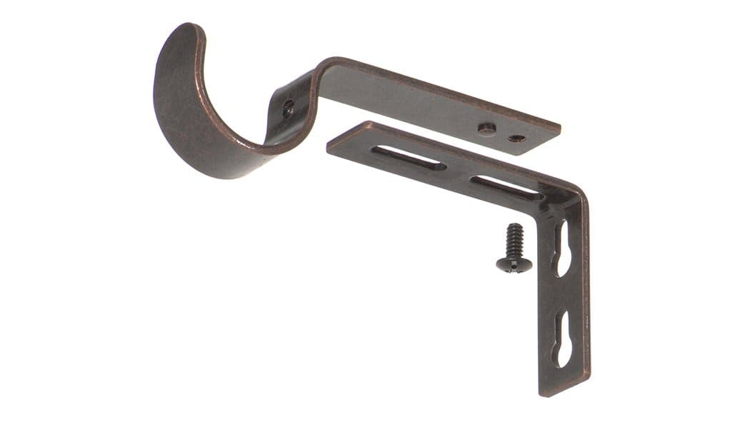 Ivilon Adjustable Brackets for Curtain Rods - for 1 or 1 1/8 Inch Rods. Set of 2 - Oil Rubbed Bronze thumbnail 3