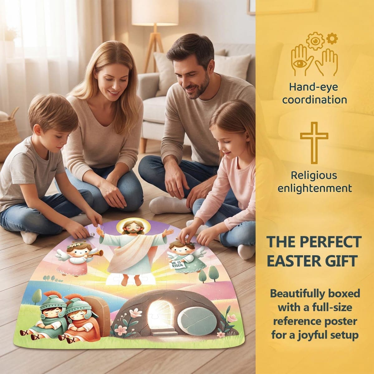 Fancy Land Resurrection Floor Puzzles Large He is Risen Jigsaw Puzzles for Party Favor Supplies thumbnail 5