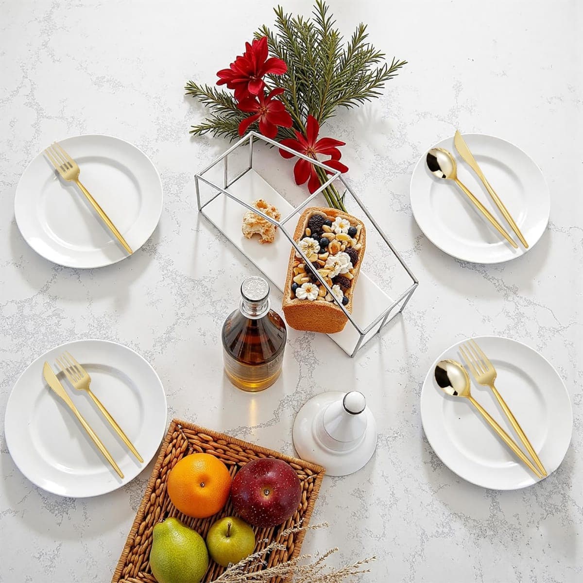 MirthMood 36 Pcs Gold Plastic Silverware thumbnail 5