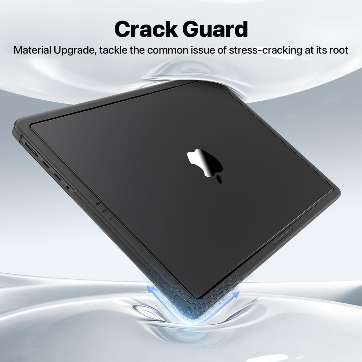 Soonjet CrackGuard for MacBook Pro 14 inch Case M5 M4 M3 M2 M1 Pro/Max 2026 2025-2021 [Anti-Crack Upgrade] [100% Match Official Color] Cover Protective Hard Shell Case Laptop - Space Black Clear thumbnail 2