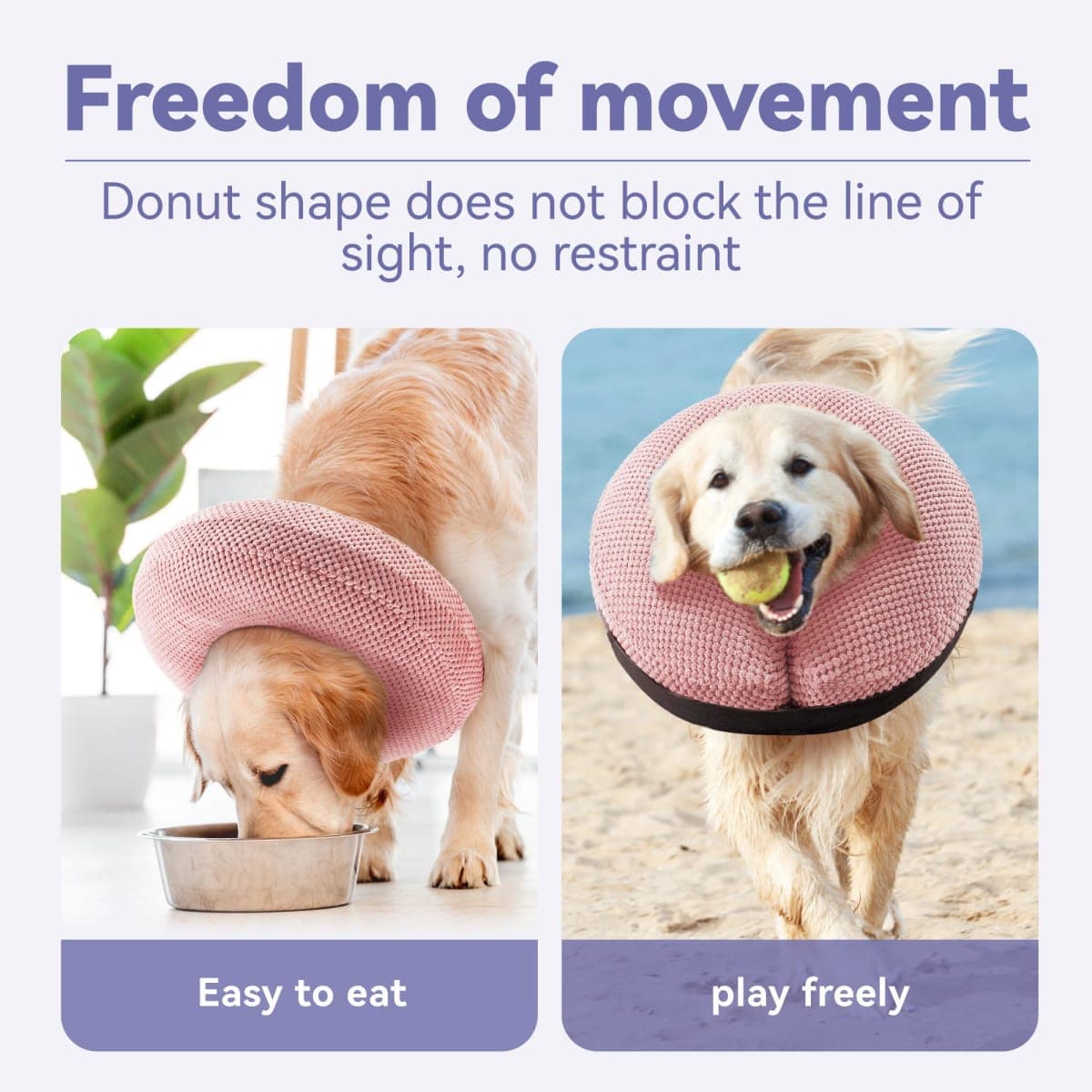 Loflaze Soft Inflatable Dog Cone for Large Medium Small Dogs Cats - Neck Donut, E Collar Alternatives for Recovery thumbnail 2