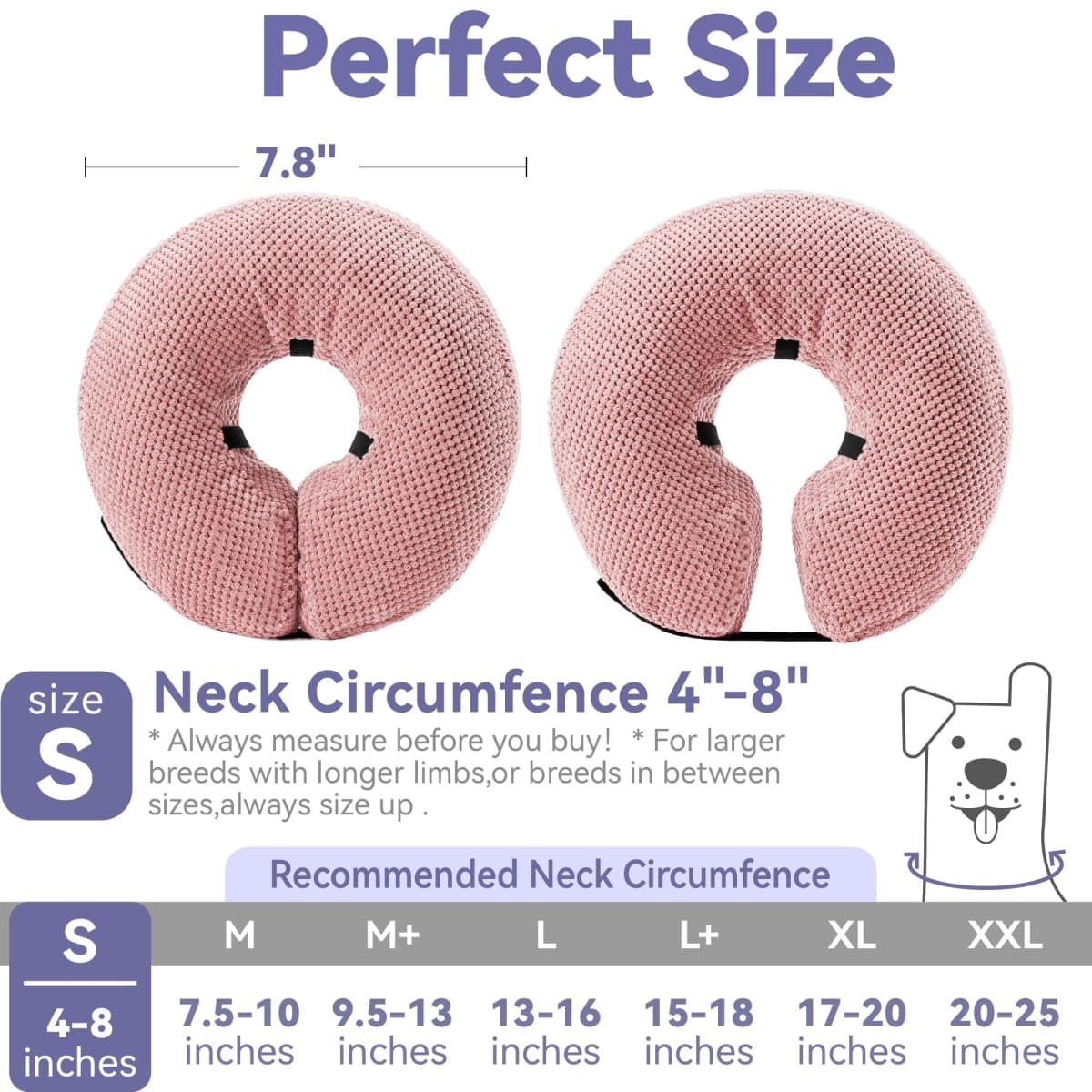 Loflaze Soft Inflatable Dog Cone for Large Medium Small Dogs Cats - Neck Donut, E Collar Alternatives for Recovery thumbnail 5