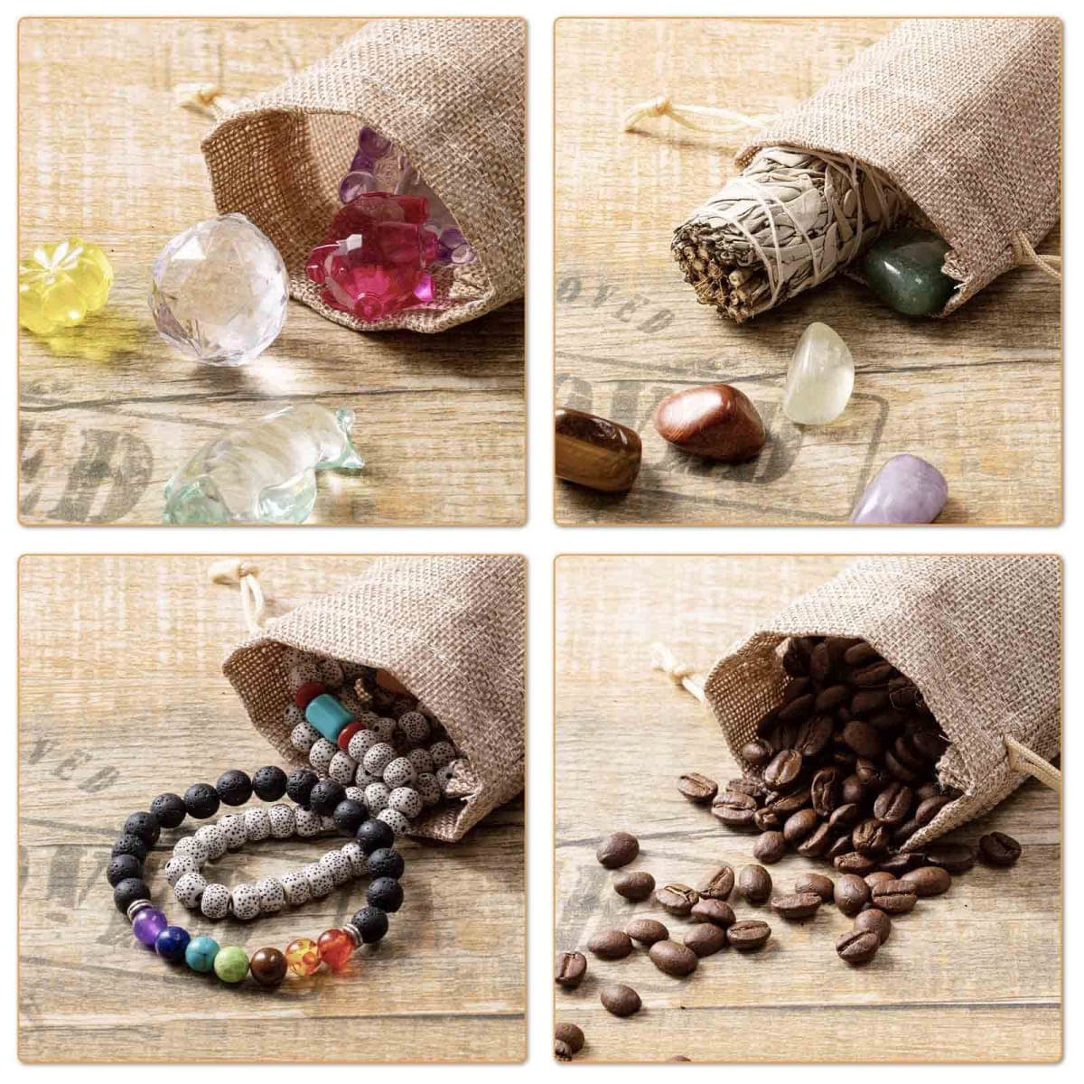 Homum 25Pcs Premium Burlap Gift Bags with Drawstring and 25Pcs Gift Tags & String, 4x6 Inch Reusable Gift Burlap Linen Sacks Bag for Wedding Favors Party Jewelry Pouches, Christmas, Coffee, DIY Craft thumbnail 5