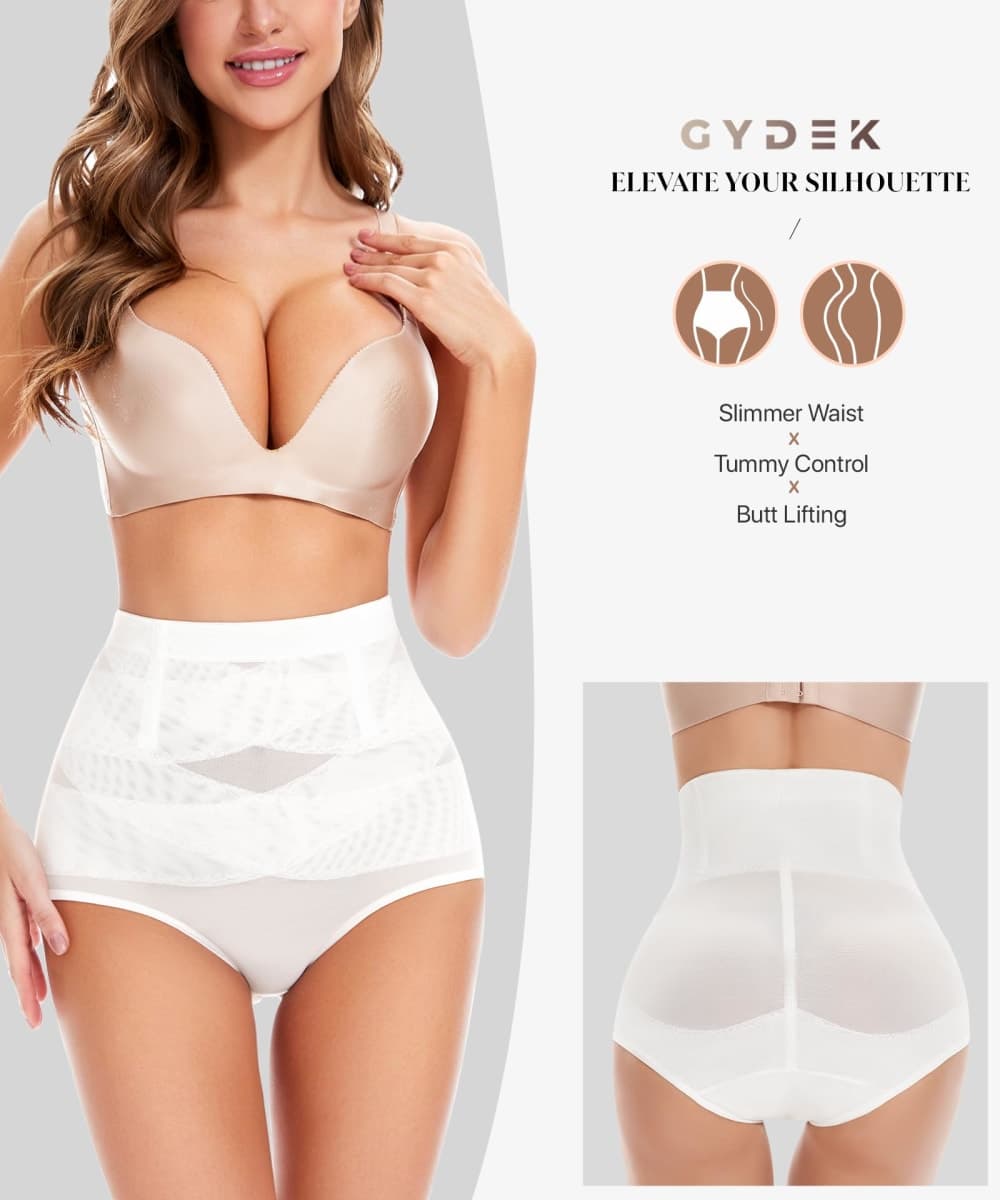 GYDEK Shapewear Panties for Women Tummy Control High Waisted Body Shaper Panty Black thumbnail 3
