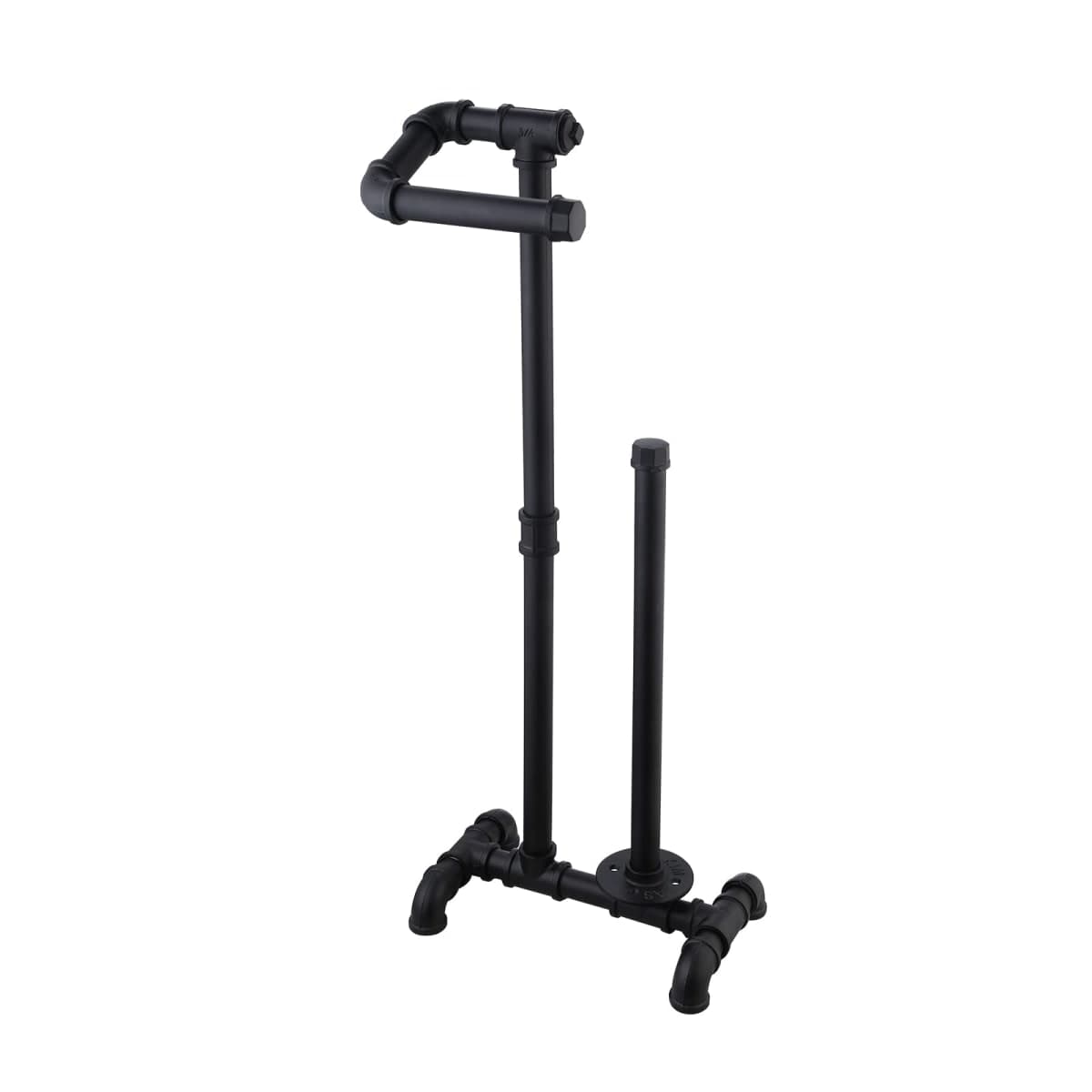 KES Toilet Paper Holder Stand with Reserve Industrial Pipe Toilet Paper Holder Bathroom Toilet Paper Storage Black, BPH503A-BK thumbnail 2