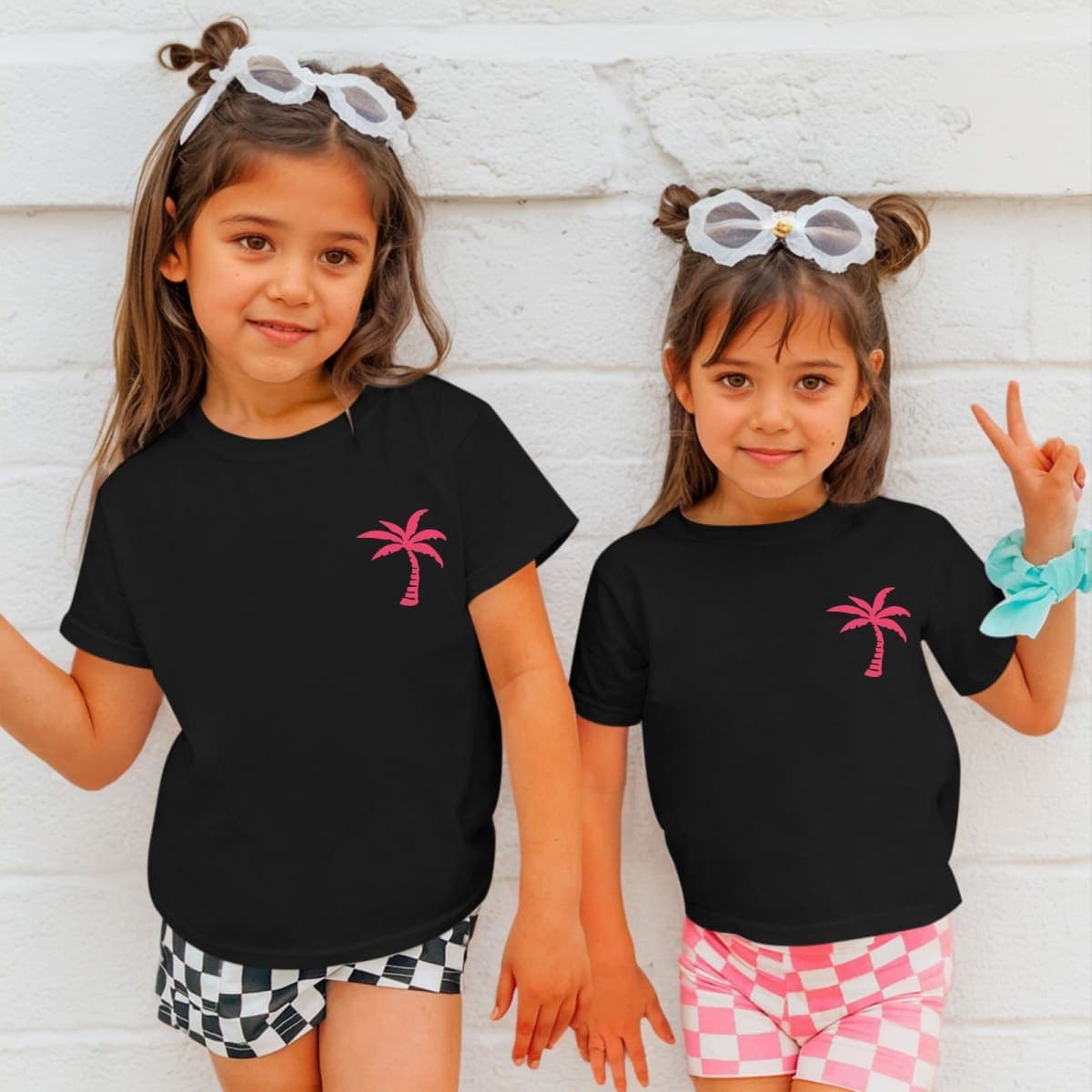 QISSYILY Girls Palm Tree Graphic Tees Beach Hawaiian Cotton T Shirts Tropical Ocean Vibes Outfits Cute Preppy Vacation Tops, Black, 9-10 Years thumbnail 3