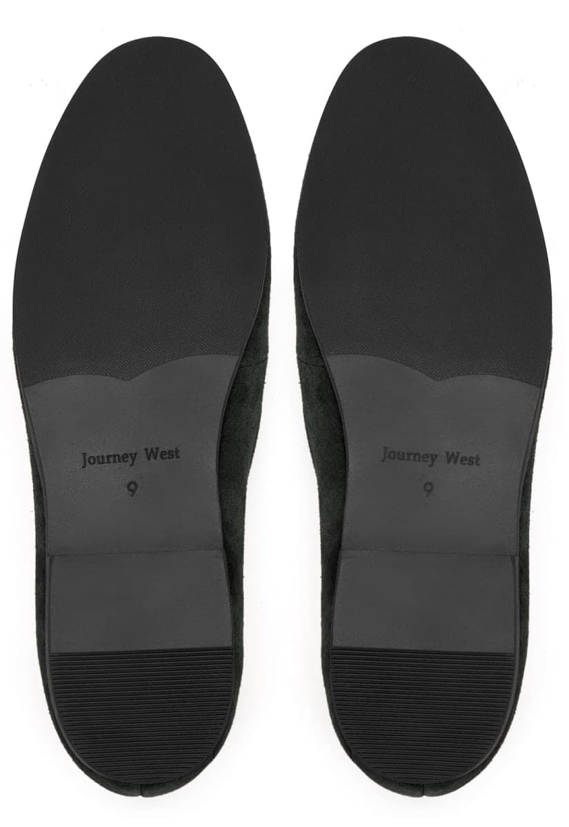 Journey West Men's Vintage Loafers for Men Belgian Loafers Slip-on Loafer Penny Loafer Casual Loafers, Tassel-black, 13 thumbnail 5