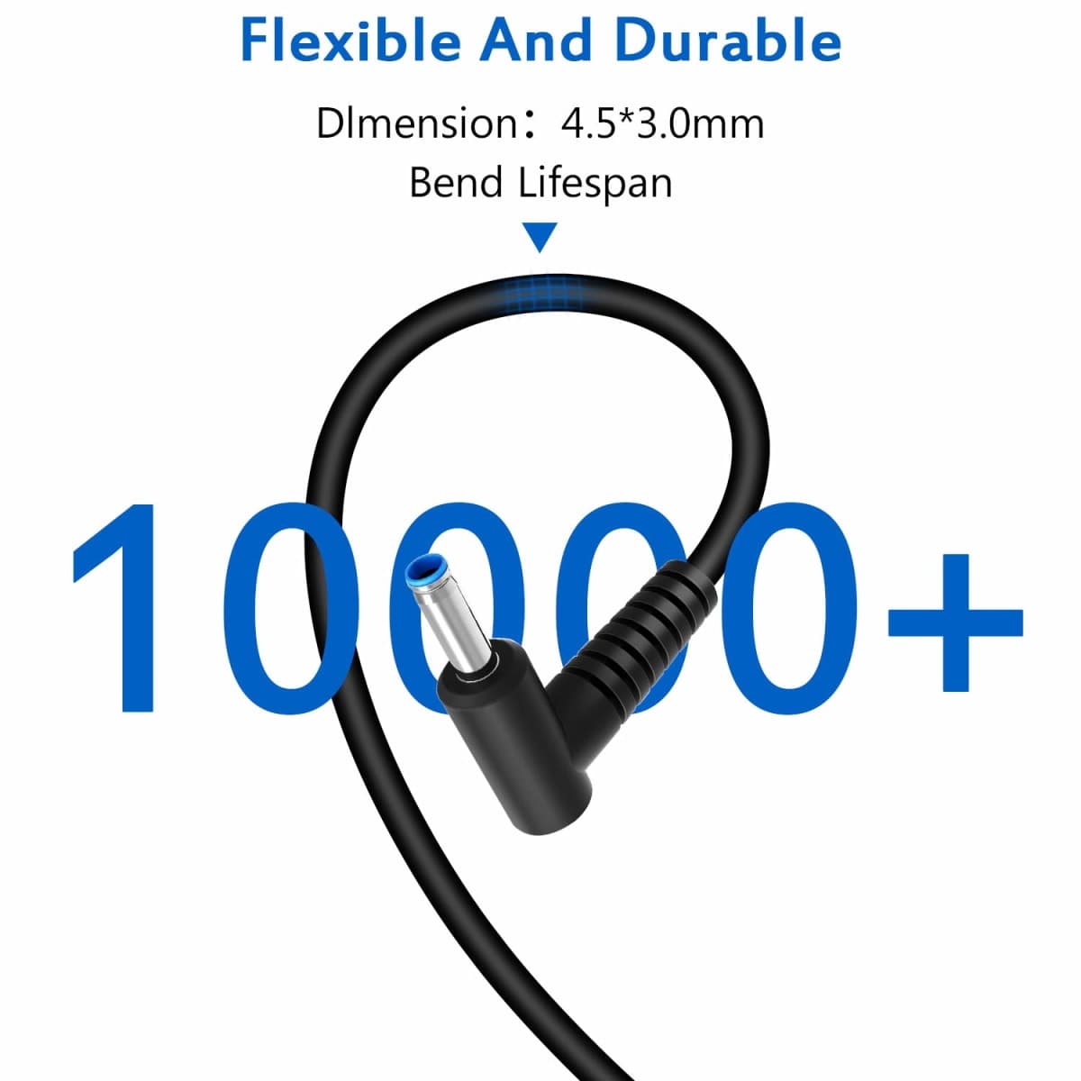 Charger Compatible with HP Laptop Computer 65W 45W Smart Blue Tip thumbnail 4