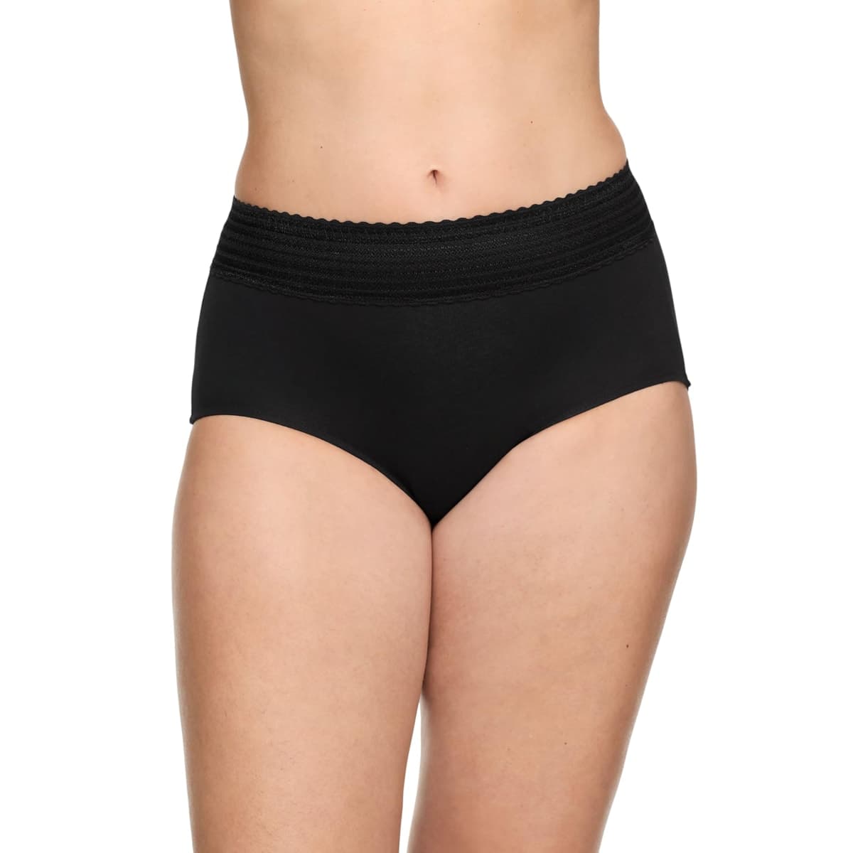 Warner's Women's No Pinching No Problems Dig-Free Cotton Blend High-Waist 3-Pack Brief Rs2093p, Blush/Mink/Black, X-Large thumbnail 2
