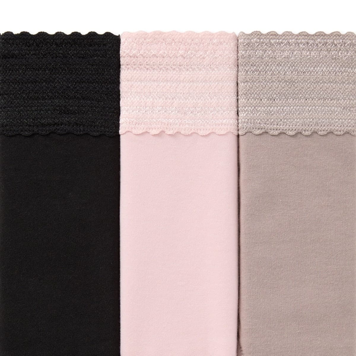 Warner's Women's No Pinching No Problems Dig-Free Cotton Blend High-Waist 3-Pack Brief Rs2093p, Blush/Mink/Black, X-Large thumbnail 3