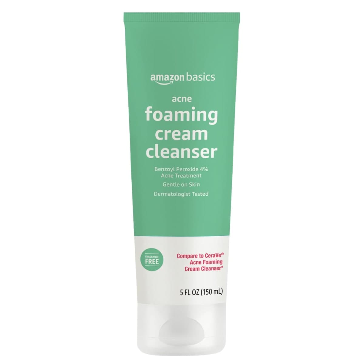 Amazon Basics Acne Cream Cleanser with 4% Benzoyl Peroxide, 5 Fluid Ounces, 1-Pack thumbnail 2