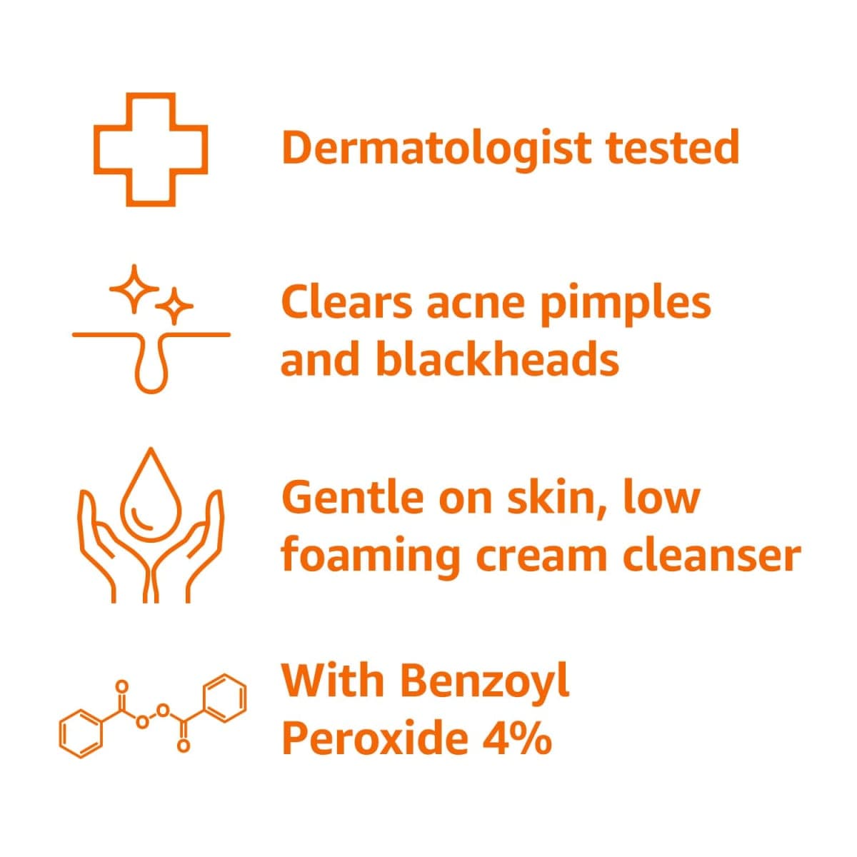 Amazon Basics Acne Cream Cleanser with 4% Benzoyl Peroxide, 5 Fluid Ounces, 1-Pack thumbnail 3