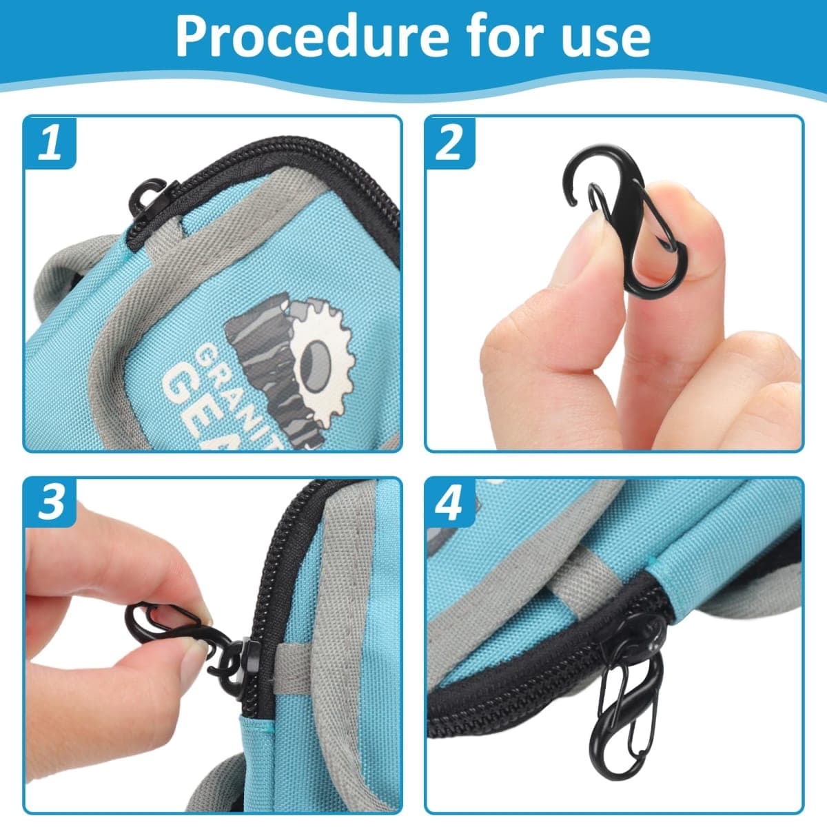 Phinus Lock Combo, Total 21PCS Clips Anti-Theft, Locks Anti-Theft for Luggage, Clothing, Backpacks, Boots, Purses, Travel Outdoor Sports(Black, Silver, Gold) thumbnail 3