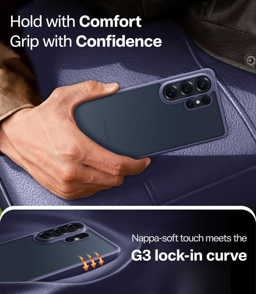 TORRAS for Samsung Galaxy s26 Ultra case, [12FT Military-Grade Protection] Slim case for Samsung s26 Ultra case Thin, Matte Translucent Purple, Thin, 6.9'' Guardian Series thumbnail 3