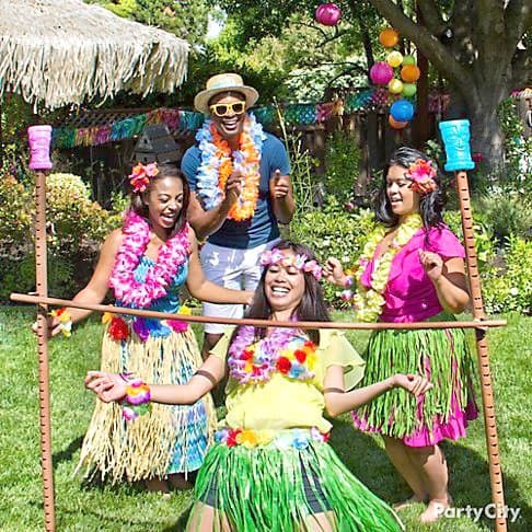 Adorox Hawaiian Luau Hibiscus Green Table Skirt 9ft Party Decorations (Green (2 Table Skirts)) thumbnail 3