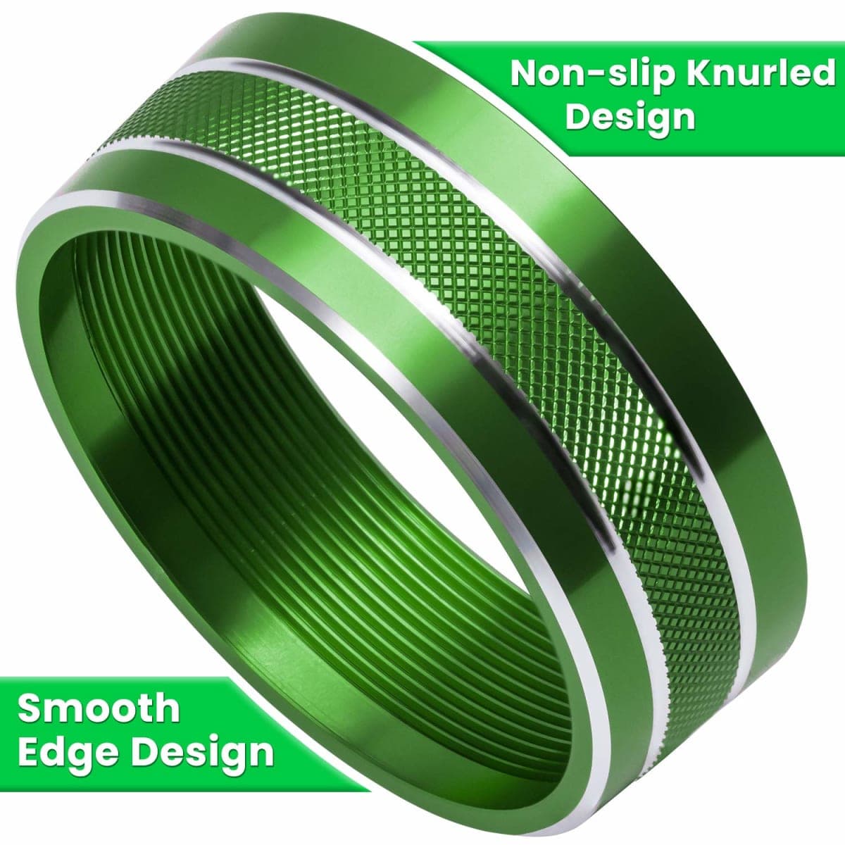 Audio Air Conditioning Button Cover Decoration Twist Switch Ring Trim for Jeep Wrangler JK JKU Patriot 2011-2018, Compass 11-16, Liberty 08-12, Dodge Challenger 08-14 Interior Accessories Green 3PCS thumbnail 5