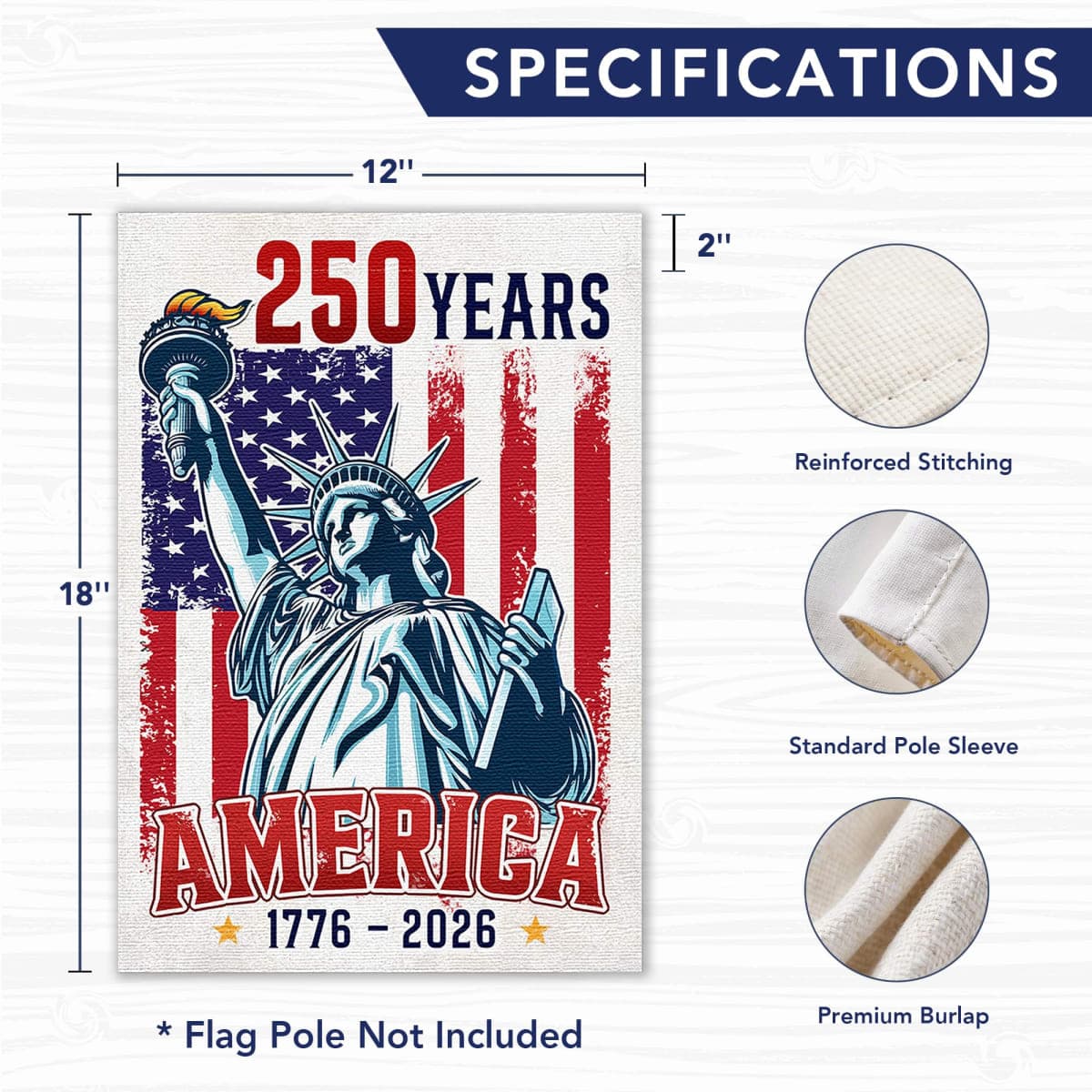 250th Anniversary USA Flag thumbnail 2