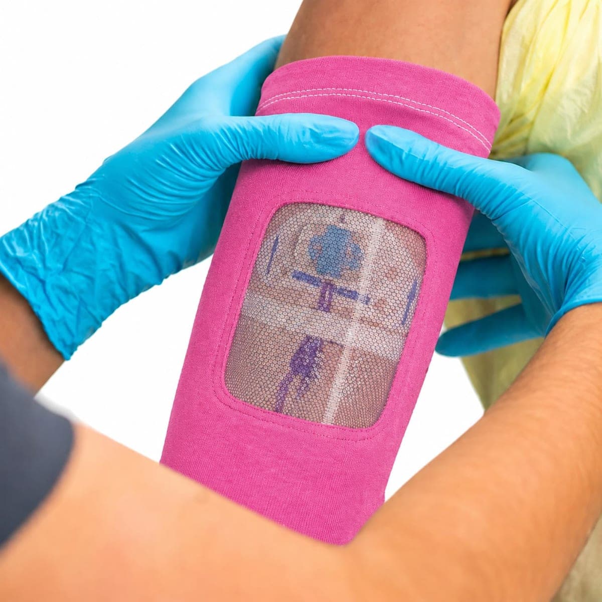 PICC Line Cover with Mesh Window,Arm Sleeve for Upper or Lower Arm, Non-Slip Silicone Gasket, Comfortable IV & Cast Protector (L-Black) thumbnail 5