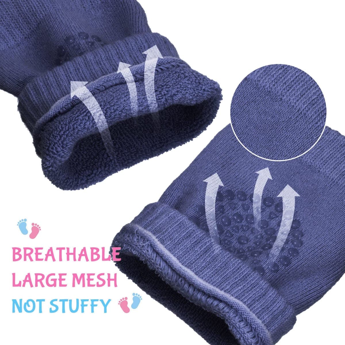 Haysandy 4 Pairs Baby Knee for Crawling Anti Slip Baby Crawling Pad Elastic Knee Sleeve Leg Toddler Warmer, Retro Color, 3.15 x 4.33 inches / 8 x 11 cm thumbnail 3