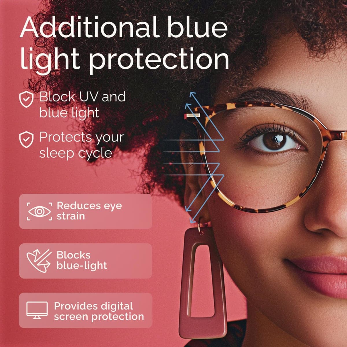 Gaoye Blue Light Blocking Glasses - Trending Round TR90 Frames, Metal Arms, UV400 Protection - Matching Soft Case thumbnail 4