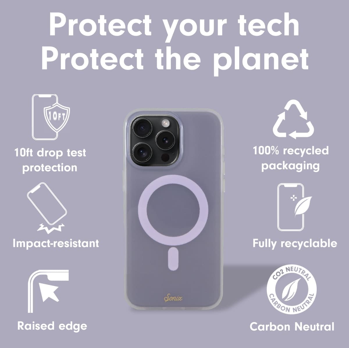 Sonix Case for iPhone 16 Pro Max | Compatible with MagSafe | 10ft Drop Tested | Jelly Lavender thumbnail 4