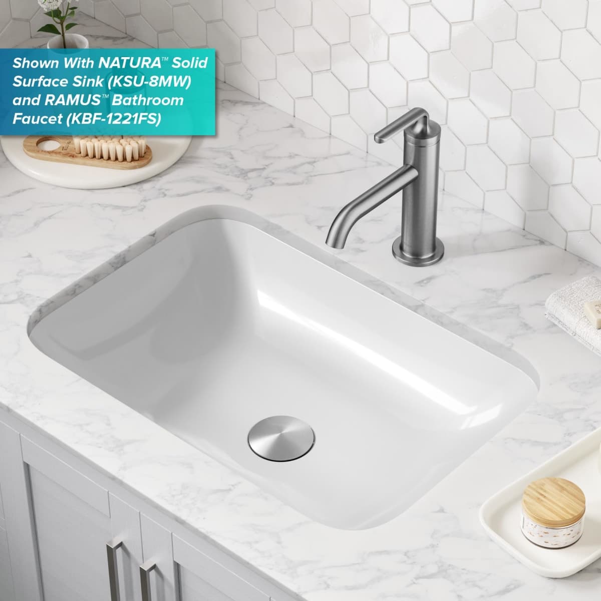 KRAUS Pop-Up Drain for Bathroom Sink with Overflow in Spot-Free Stainless Steel, PU-11SFS thumbnail 5