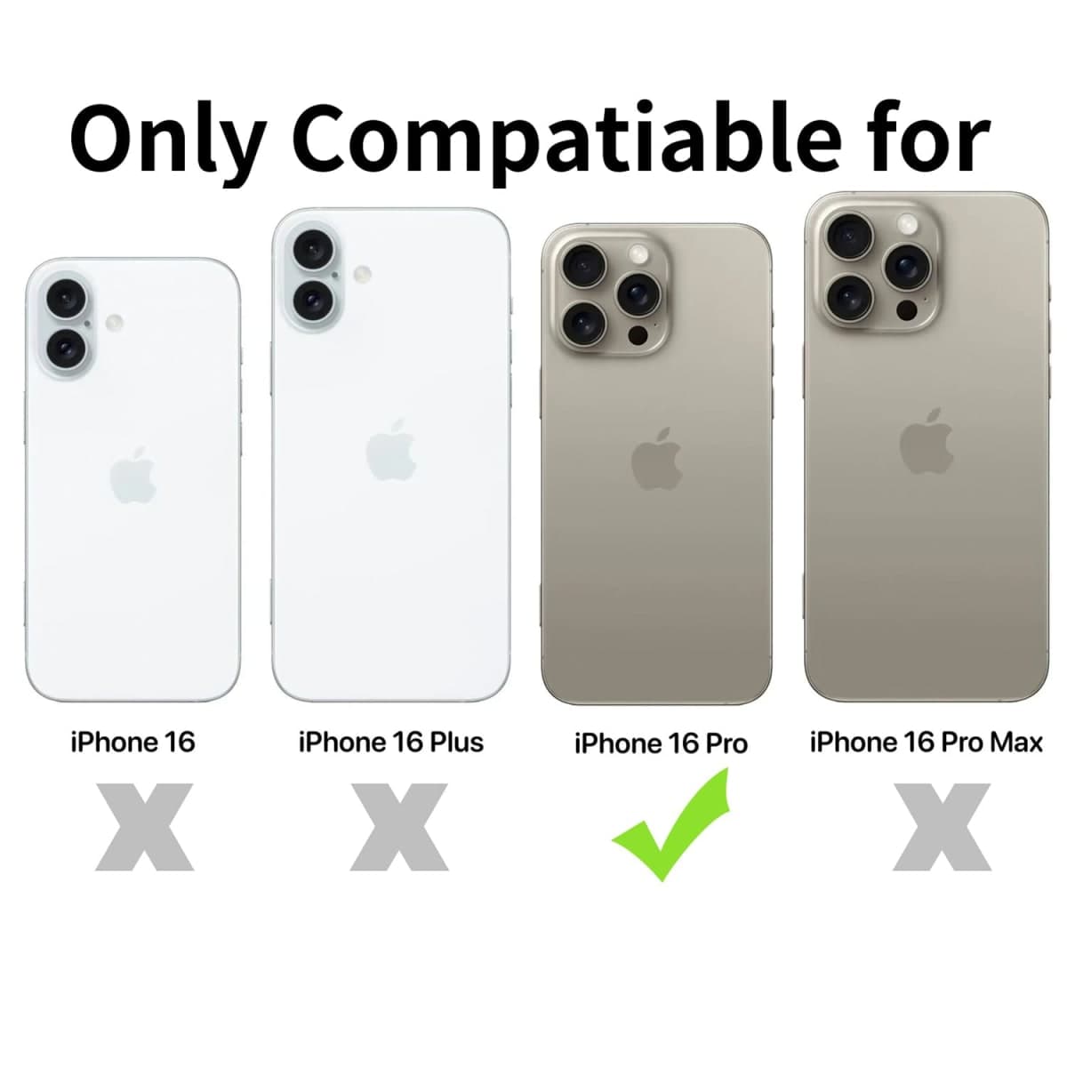 TENOC Phone Case Compatible with iPhone 16 Pro, Clear Case Shockproof Protective Bumper Slim Cover for 6.3 Inch thumbnail 2