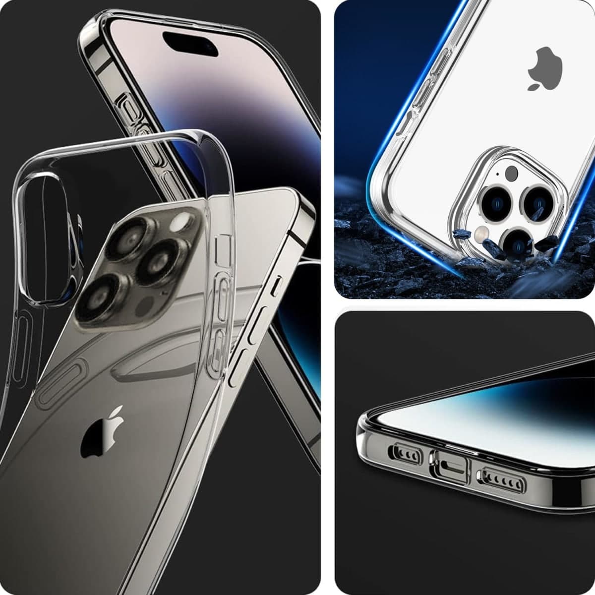 TENOC Phone Case Compatible with iPhone 16 Pro, Clear Case Shockproof Protective Bumper Slim Cover for 6.3 Inch thumbnail 3