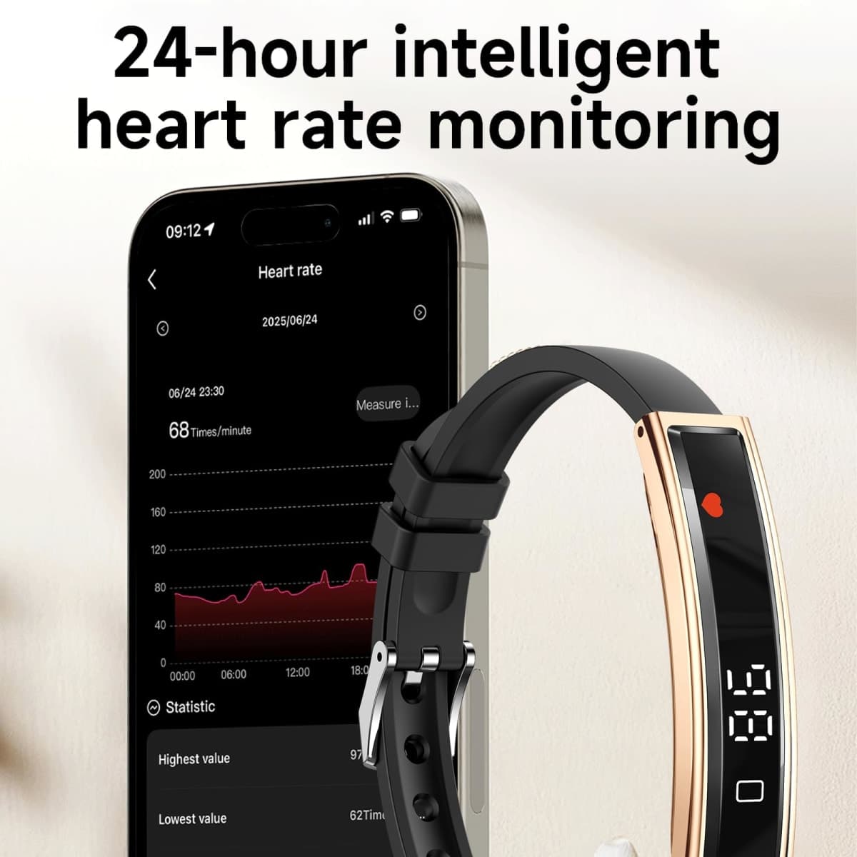 Yihou Fitness Tracker Fitness Watch with Heart Rate Monitor Step Counter Multiple Sport Modes Female Health Sleep Tracking Pressure Detection for Women for Android iOS Tarnish thumbnail 2