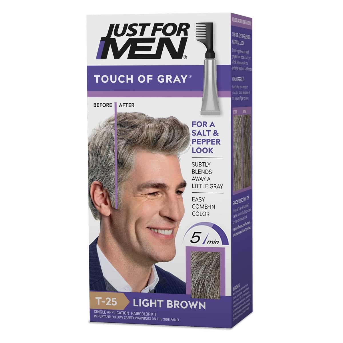 Just for Men Touch of Gray Gray Hair Treatment, Light Brown-Gray T-25 — image 1