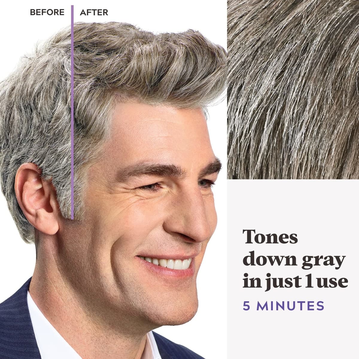 Just for Men Touch of Gray Gray Hair Treatment, Light Brown-Gray T-25 thumbnail 4