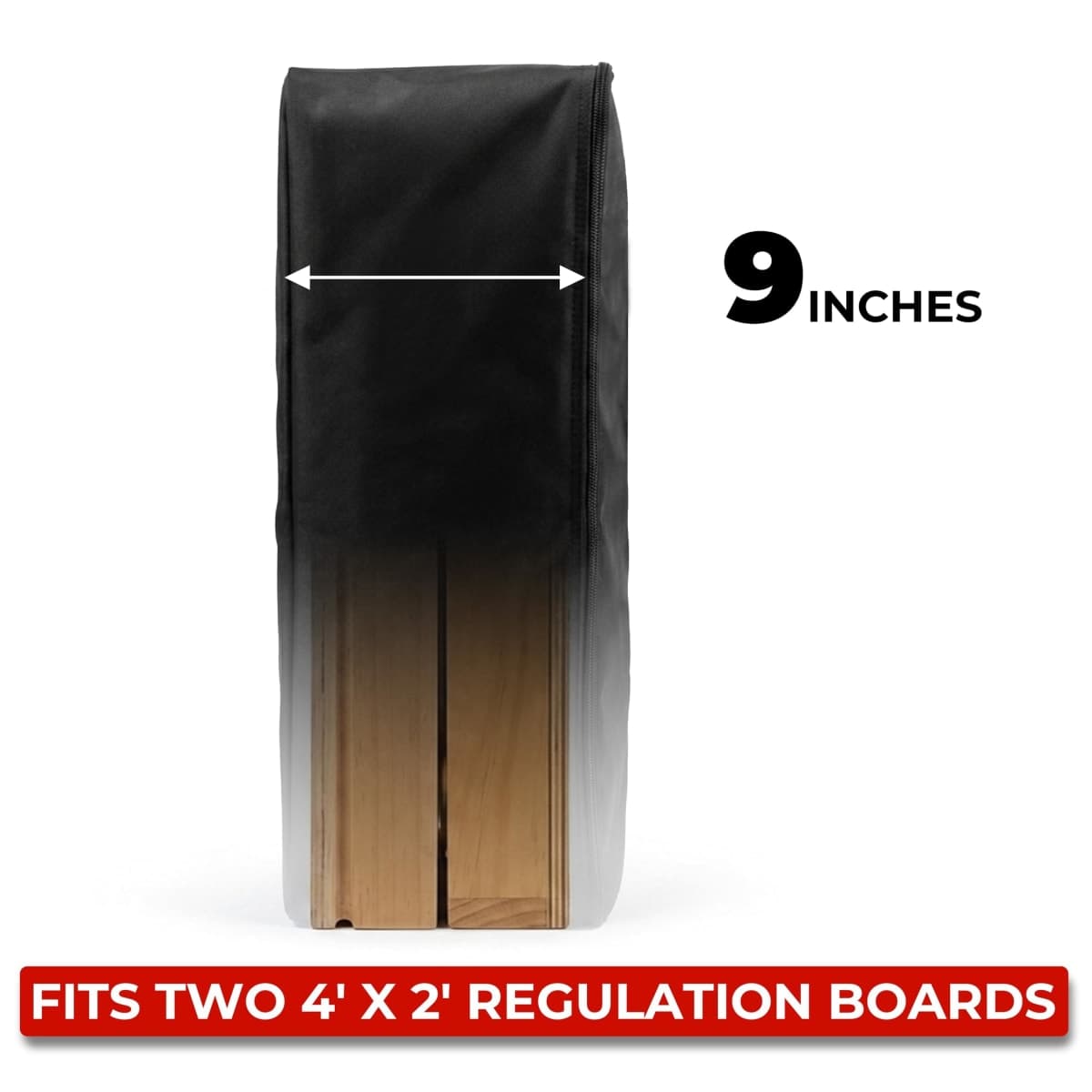 SPORT BEATS Cornhole Carrying Case for Two Regulation 4x2 Boards, Heavy Duty 600D Oxford Cornhole Set Storage with Luggage Zippers & Padded Strap for Backyard Tailgating, 48.5x24.5x9 thumbnail 2