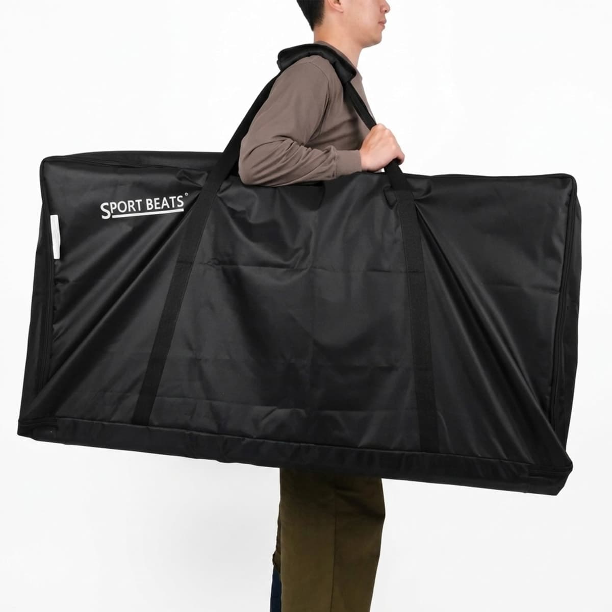 SPORT BEATS Cornhole Carrying Case for Two Regulation 4x2 Boards, Heavy Duty 600D Oxford Cornhole Set Storage with Luggage Zippers & Padded Strap for Backyard Tailgating, 48.5x24.5x9 thumbnail 5