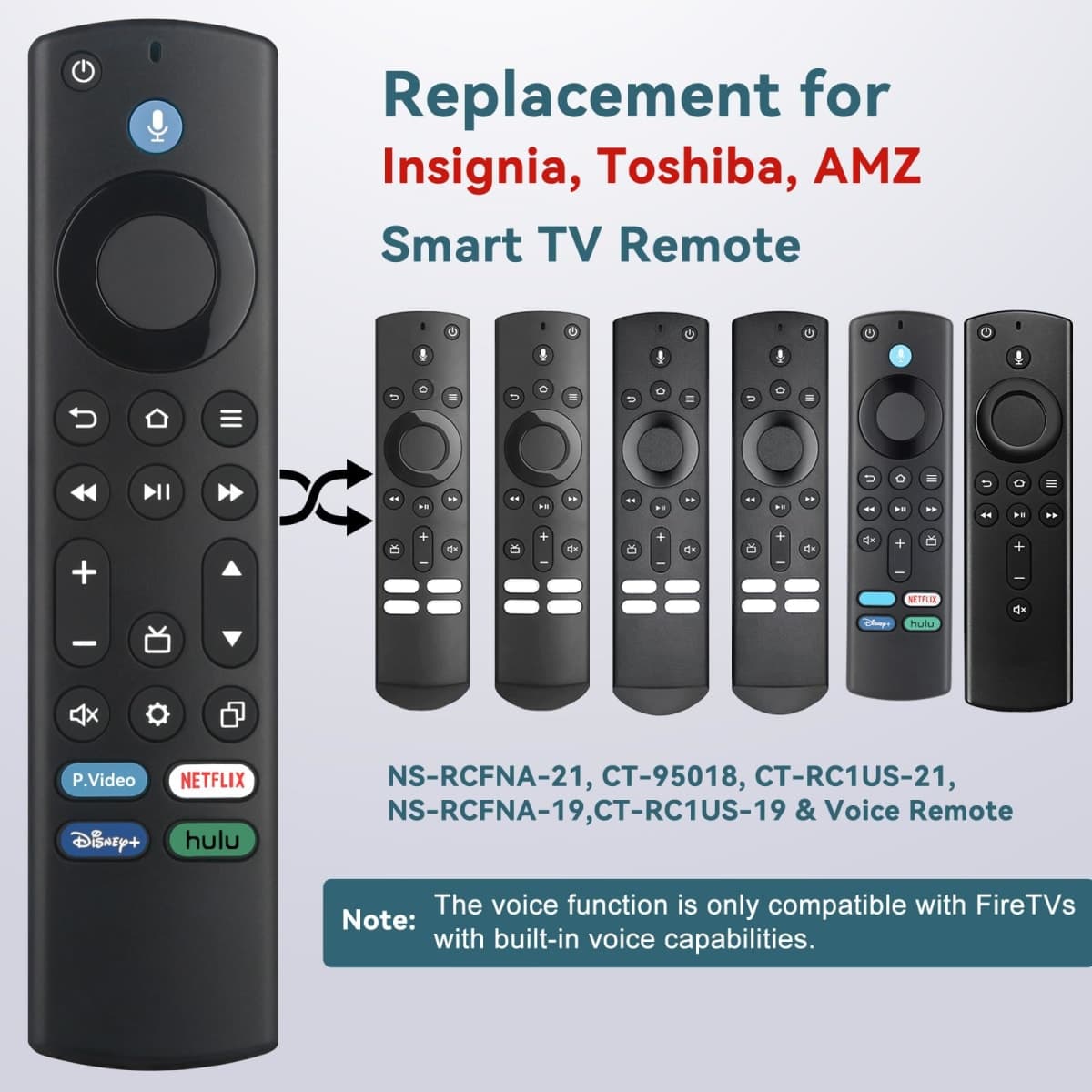 OROSAUR Replacement Voice Remote Control for All FireSeries TV, Fit for Insignia/Toshiba/Pioneer Smart TV, TV Cube/FireStick, Not for Roku thumbnail 4