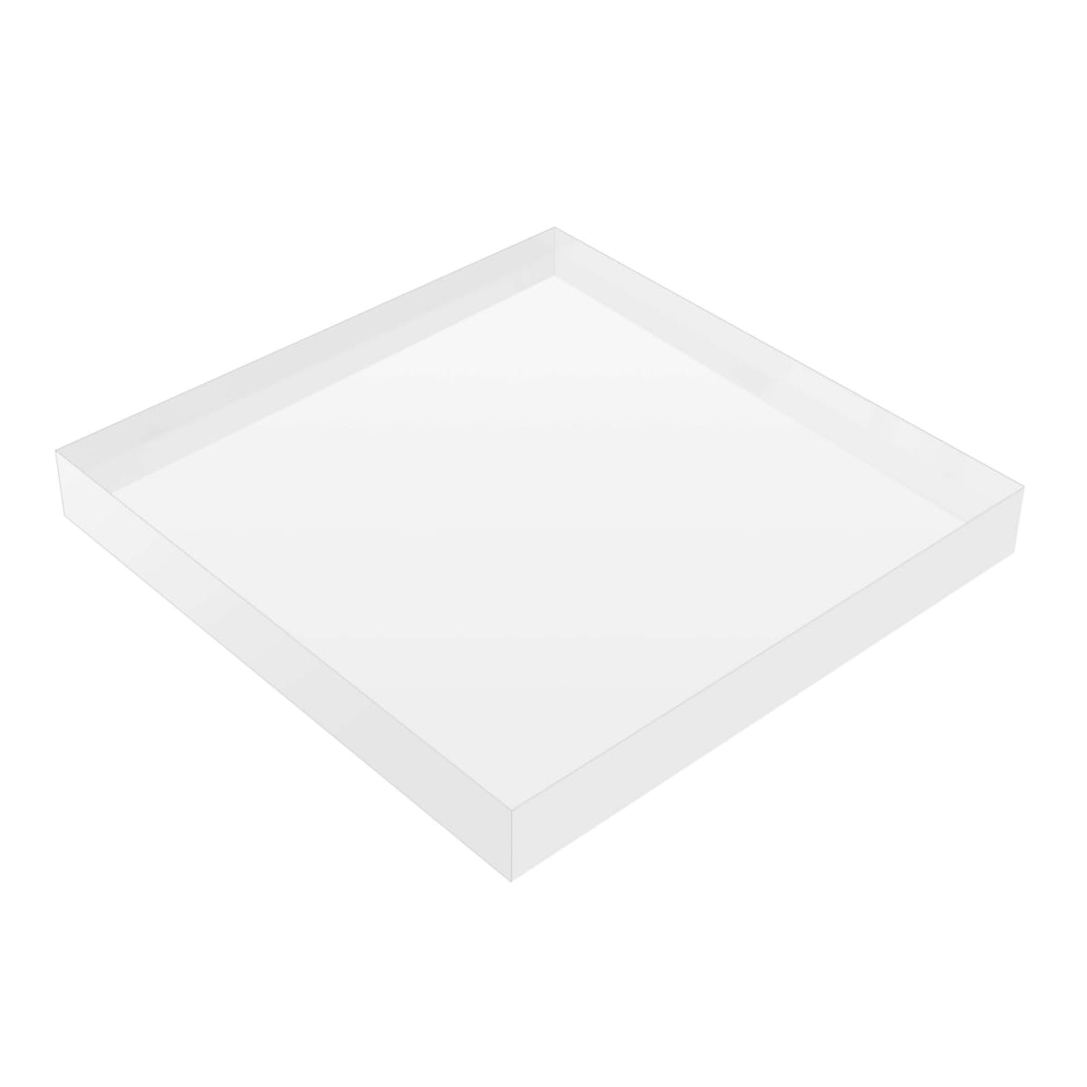 Elitnus Clear Acrylic Display Block – Solid Polished Plexiglass Riser for Jewelry, Figurines, Retail Showcase & Home Decor – Sturdy Acrylic Cube Stand (8" x 8" x 1") — image 1