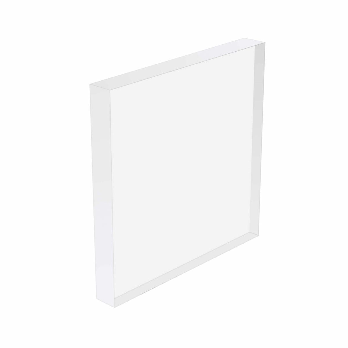 Elitnus Clear Acrylic Display Block – Solid Polished Plexiglass Riser for Jewelry, Figurines, Retail Showcase & Home Decor – Sturdy Acrylic Cube Stand (8" x 8" x 1") thumbnail 2